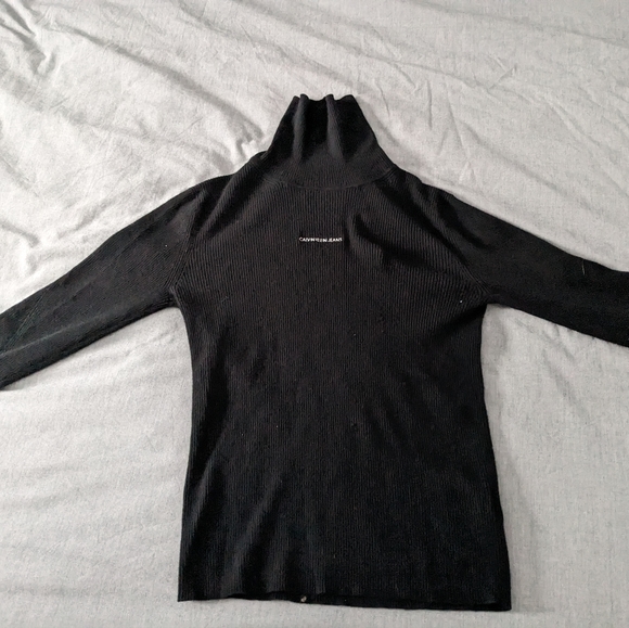 Calvin Klein Jeans Black turtleneck knit sweater - Picture 3 of 5